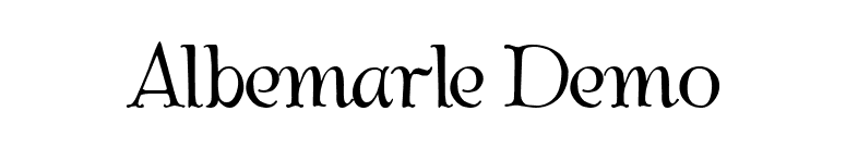 Albemarle Demo font preview