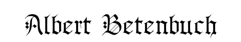 Albert Betenbuch font preview