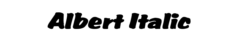 Albert Italic font preview