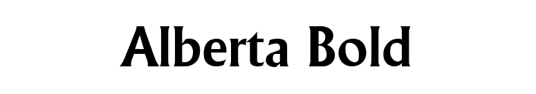 Alberta Bold font preview