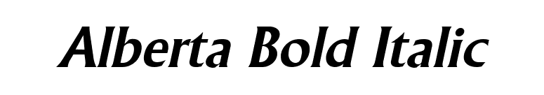 Alberta Bold Italic font preview