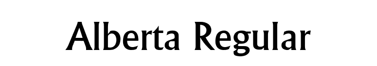 Alberta Regular font preview