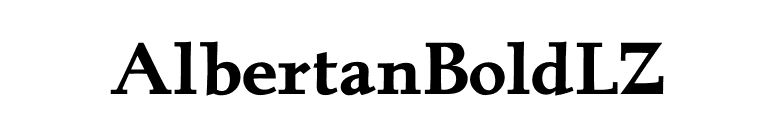 AlbertanBoldLZ font preview