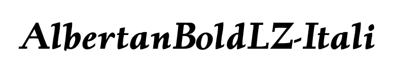 AlbertanBoldLZ-Itali font preview