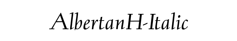 AlbertanH-Italic font preview
