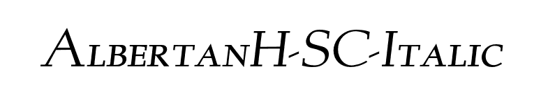 AlbertanH-SC-Italic font preview