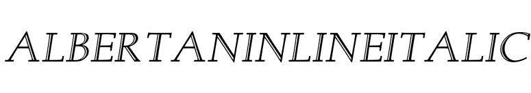 AlbertanInlineItalic font preview