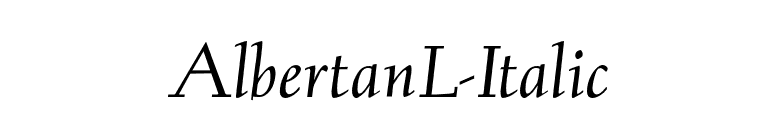 AlbertanL-Italic font preview