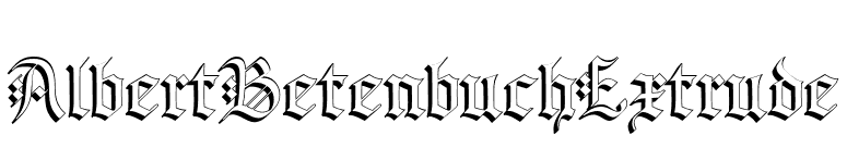 AlbertBetenbuchExtrude font preview