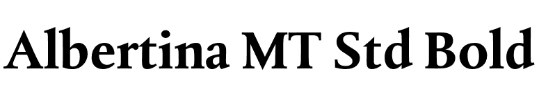 Albertina MT Std Bold font preview