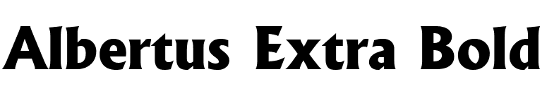 Albertus Extra Bold font preview