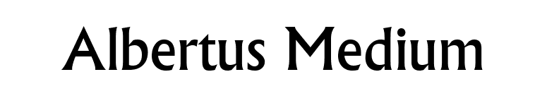 Albertus Medium font preview