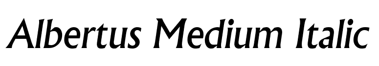 Albertus Medium Italic font preview