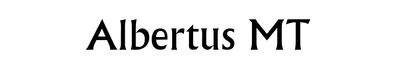 Albertus MT font preview