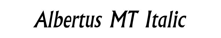 Albertus MT Italic font preview