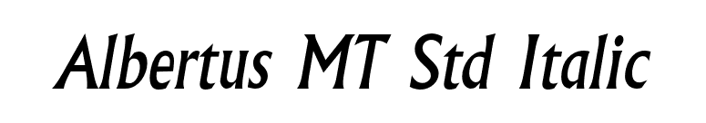 Albertus MT Std Italic font preview