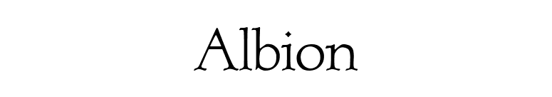Albion font preview