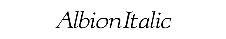 AlbionItalic font preview