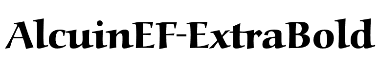 AlcuinEF-ExtraBold font preview