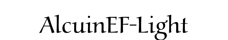 AlcuinEF-Light font preview
