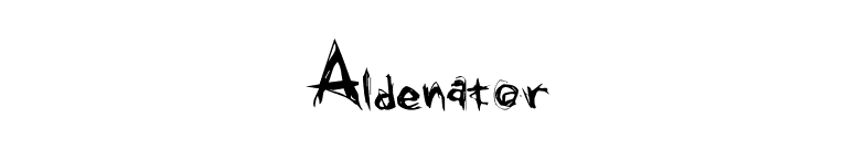 Aldenator font preview