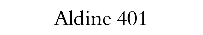 Aldine 401 font preview