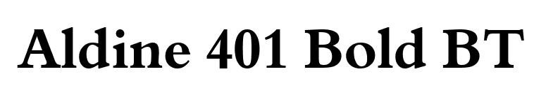 Aldine 401 Bold BT font preview