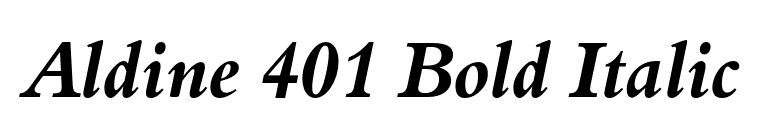Aldine 401 Bold Italic font preview