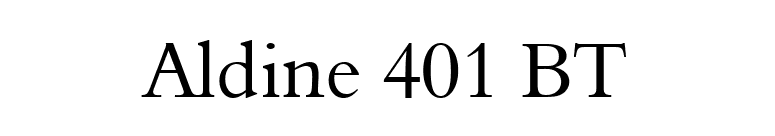 Aldine 401 BT font preview
