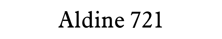 Aldine 721 font preview