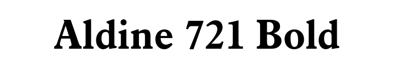 Aldine 721 Bold font preview