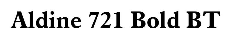 Aldine 721 Bold BT font preview
