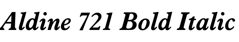 Aldine 721 Bold Italic font preview