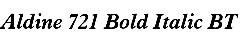 Aldine 721 Bold Italic BT font preview