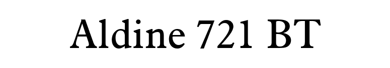 Aldine 721 BT font preview