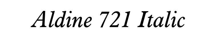 Aldine 721 Italic font preview