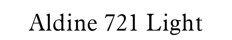 Aldine 721 Light font preview