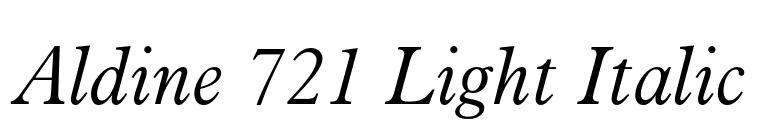 Aldine 721 Light Italic font preview