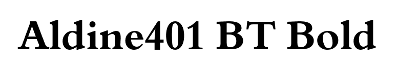 Aldine401 BT Bold font preview