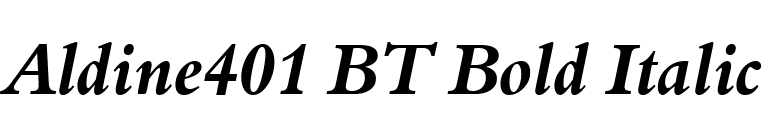 Aldine401 BT Bold Italic font preview