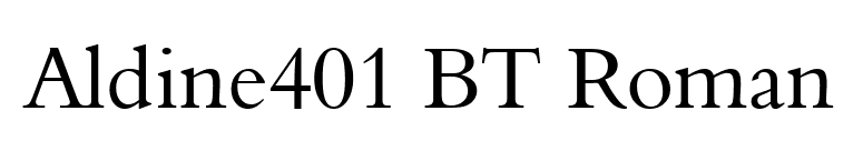 Aldine401 BT Roman font preview