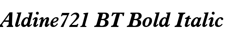 Aldine721 BT Bold Italic font preview