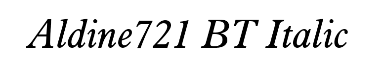 Aldine721 BT Italic font preview