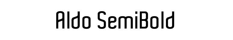 Aldo SemiBold font preview