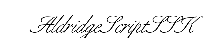 AldridgeScriptSSK font preview