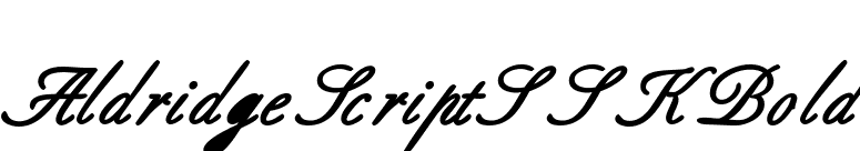 AldridgeScriptSSK Bold font preview