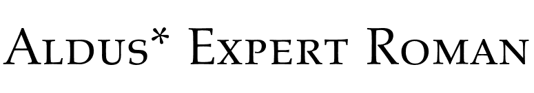 Aldus* Expert Roman font preview