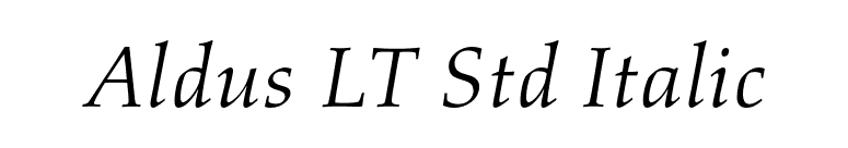 Aldus LT Std Italic font preview