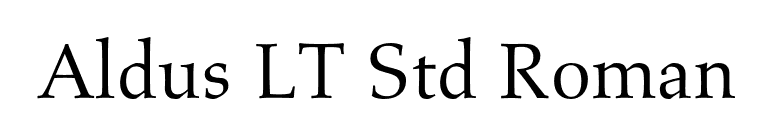 Aldus LT Std Roman font preview
