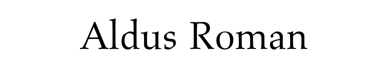 Aldus Roman font preview